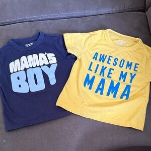 The Children's Place Navy and Yellow Graphic Tees